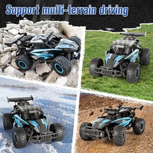 kolegend RC Cars 20 Km/h Remote Control Car 50+min with Chassis Lights 2 Batteries, 13 Inch All Terrains RC Monster Trucks Off Road Vehicle for Boys Girls Kids