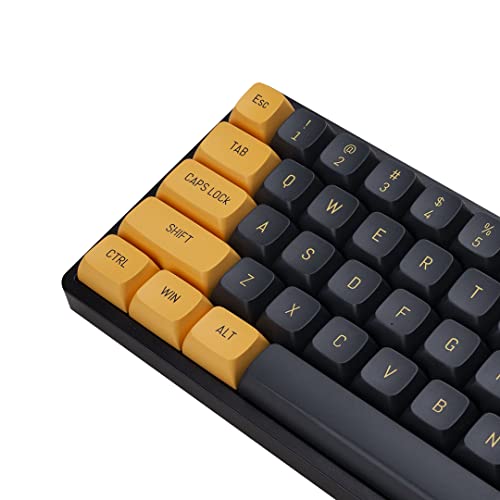 Black and Gold Futuristic keycaps PBT Injection molding 148 Keys Ball Cap CSA Height Customized Personality Adapt to 61/64/68/71/82/84/87/96/98/104/108 Key Positions