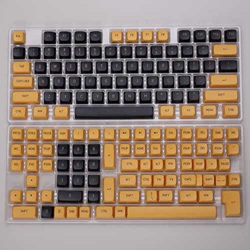 Black and Gold Futuristic keycaps PBT Injection molding 148 Keys Ball Cap CSA Height Customized Personality Adapt to 61/64/68/71/82/84/87/96/98/104/108 Key Positions