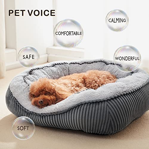 SIWA MARY Dog Beds for Small Medium Large Dogs & Cats. Durable Washable Pet Bed, Orthopedic Dog Sofa Bed, Luxury Wide Side Fancy Design, Soft Calming Sleeping Warming Puppy Bed, Non-Slip Bottom