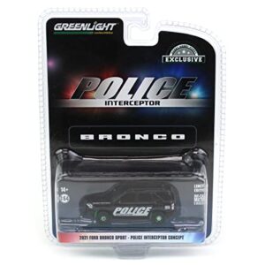 greenlight 30339 2021 bronco sport - police interceptor concept (hobby exclusive) 1/64 scale diecast
