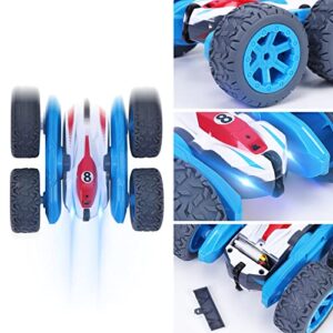 Twister.CK Remote Control Car, 2Pack Double Side RC Stunt Car, 360 Filps Rotating RC Cars, LED Headlights RC 4WD High Speed Off Road for Kids Girls Boys Age 6+