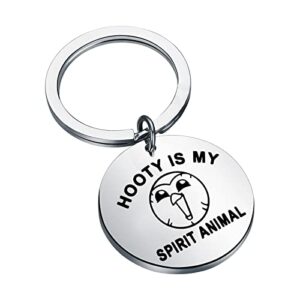 keychin funny owl hooty keychain hooty fans gifts hooty is my spirit animal jewelry for friend family (hooty spirit k-s)