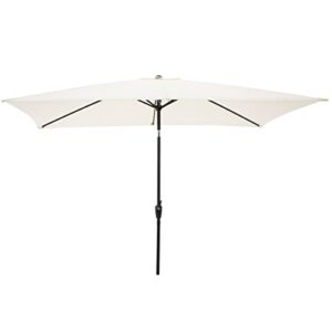 pure garden 50-lg1277 rectangular patio umbrella, beige
