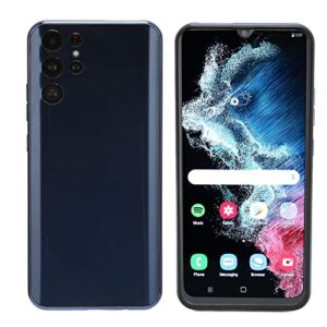 ashata unlocked phone, 6.52 inch drop screen face recognit smartphone, dual sim card, 4gb ram 64gb rom, s22 ultra pro 3g gaming cellphone for android 11(blue)