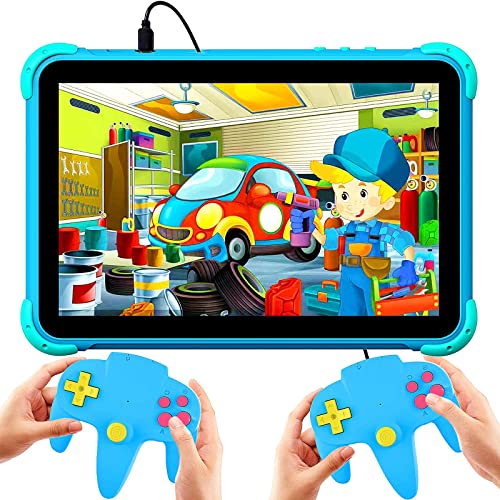 YINOCHE Kids Tablet Android Toddler Tablet for Kids Tablets for Kids 2GB+32GB with Gamepad Support Parental Control Children's Tablet Dual Cameras,Games, Kid Proof Case Netflix YouTube