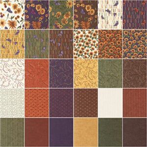 Holly Taylor Sunflower Garden Jelly Roll 40 2.5-inch Strips Moda Fabrics 6890JR