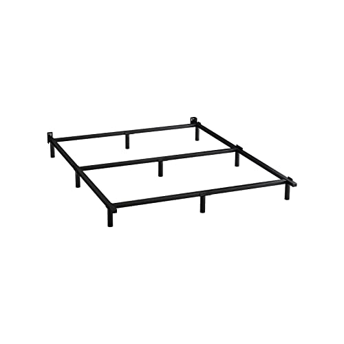 Hafenpo Metal Sturdy Platform Heavy Duty Non-Slip, Black King Bed Frame 9 Leg Support Easy to Assemble Suitable for Any Space King Size