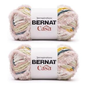 bernat casa pine rose yarn - 2 pack of 226g/8oz - polyester - 6 super bulky - knitting, crocheting & crafts