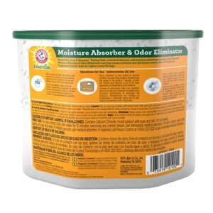 Arm & Hammer Essentials Disposable Moisture Absorber and Odor Eliminator Tub, Fragrance Free, 1 lb., 3-Pack, Attracts and Traps Excess Moisture, Ideal Closet Dehumidifier