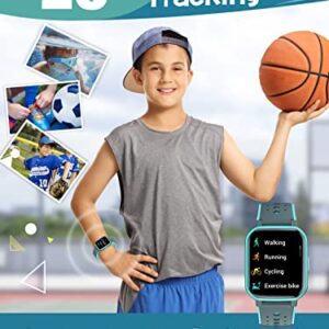 DIGEEHOT Kids Fitness Tracker Watch with Games for Boys Girls Age 6-16, IP68 Waterproof Kids Smart Watch 20 Sport Modes, Pedometers, Alarm Clock, Sleep Tracking, Toy Gifts for Kids