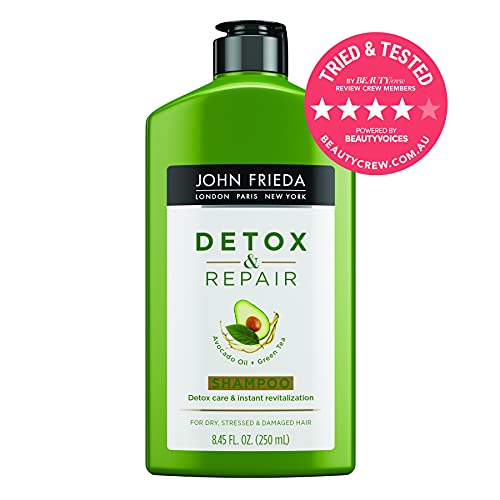 John Frieda Detox and Repair Shampoo, 8.45 Ounce Shampoo with Nourishing Avocado Oil and Green Tea