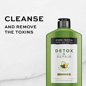 John Frieda Detox and Repair Shampoo, 8.45 Ounce Shampoo with Nourishing Avocado Oil and Green Tea