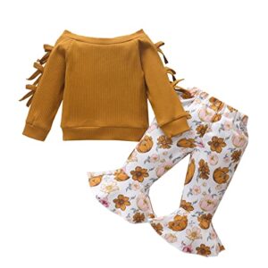 little girls clothes size 7-8 toddler boys girls long sleeve prints pullover tops flowers blanket (brown, 12-18 years)