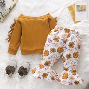 Little Girls Clothes Size 7-8 Toddler Boys Girls Long Sleeve Prints Pullover Tops Flowers Blanket (Brown, 12-18 Years)