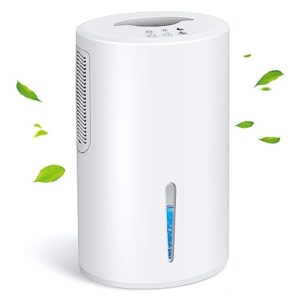 cosvii upgraded dehumidifier for home & bedroom - quiet, portable dehumidifier with 800 sq ft coverage, auto shut-off, 68oz capacity, perfect for bathroom, basement, rv dehumidifiers