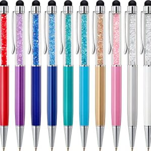 Stylus Pens for Touch Screens (12 Pack), Linfanc 2 in 1 Sensitivity Capacitive Stylus Ballpoint Pen for iPad/iPhone/Tablets/Galaxy, Medium Point Black Ink, Extra 12 Pcs Rubber Tips