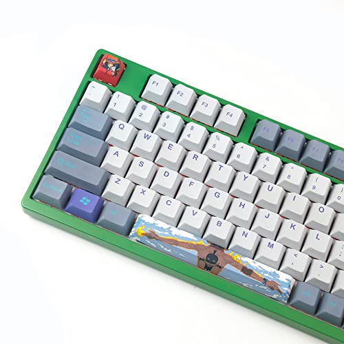 2 Keycap Set, 6.25U Spacebar Keycap and ESC Keycap, 5-Side Dye-subbed PBT Cherry Profile DIY Keycaps for Gaming Mechanical Keyboards, One Piece, Ace