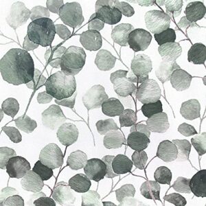 nukofal leaf wallpaper peel and stick wallpaper floral contact paper 17.7 inch x 118.1 inch eucalyptus wallpaper floral wallpaper for bathroom floral peel and stick vinyl wallpaper removable wallpaper