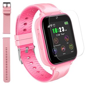 cjc 4g kids smart watch for kids, 1.6" smartwatch with gps tracker sos 2 way call camera voice & video call, hd touch screen kid watch phone, christmas birthday gifts for age 3-15 boys girls (pink)