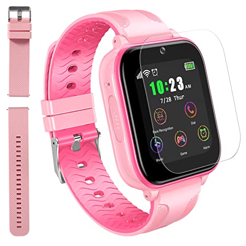 cjc 4G Kids Smart Watch for Kids, 1.6" Smartwatch with GPS Tracker SOS 2 Way Call Camera Voice & Video Call, HD Touch Screen Kid Watch Phone, Christmas Birthday Gifts for Age 3-15 Boys Girls (Pink)