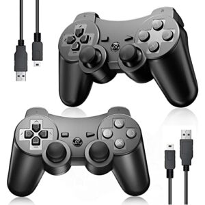 wireless controller for ps3,crifeir 2 pack gamepad built-in 800mah rechargeable battery,6-axis replacement for ps3 controller