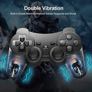 Wireless Controller for PS3,Crifeir 2 Pack Gamepad Built-in 800mAh Rechargeable Battery,6-Axis Replacement for PS3 Controller