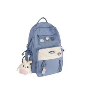 kowvowz kawaii large aesthetic bookbags for girl students back to school laptop backpacks 15.6 inch school bag with cute 12.6inx5.1inx16.9in