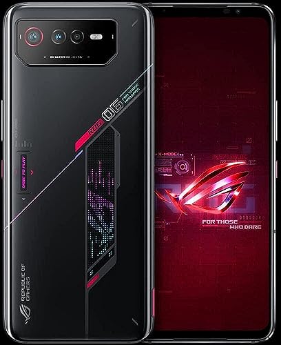 ASUS Rog Phone 6 5G Dual AI2201 128GB 12GB RAM Factory Unlocked (GSM Only | No CDMA - not Compatible with Verizon/Sprint) Tencent Version - Black