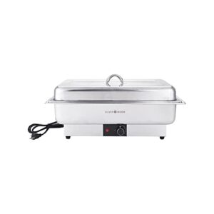 silver moon 9 qt electric chafing dish buffet set, electric chafer, stainless steel chafing dish for buffet, chafers and buffet warmers sets, buffet servers and food warmers for parties