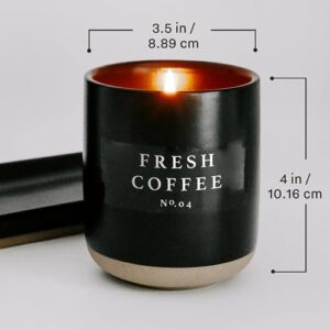 Sweet Water Décor Cinnamon Rolls Soy Candle | Cinnamon, Icing, and Cinnamon Buttery Pastry Fall Scented Soy Candles for Home | 12oz Black Stoneware Jar, 60+ Hour Burn Time, Made in the USA