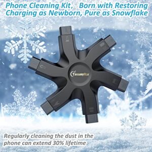 iPhone Cleaning Kit Port Cleaner Repair & Restore Tool for iPad Pro Watch Cell Phone Charging Port, Lightning Charger Cables Speaker Airpod Cleaning Putty Dust for All Devices - Snowflake Multitool