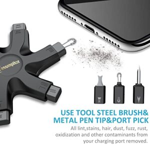 iPhone Cleaning Kit Port Cleaner Repair & Restore Tool for iPad Pro Watch Cell Phone Charging Port, Lightning Charger Cables Speaker Airpod Cleaning Putty Dust for All Devices - Snowflake Multitool