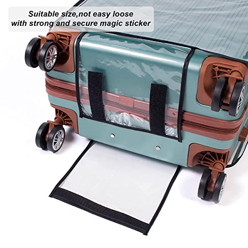 GIVIMO 3 Pieces Clear Luggage Cover 20/24/28 inch Set PVC Luggage Protector Suitcase Cover Waterproof Transparent Cover for Luggage Tsa Approved