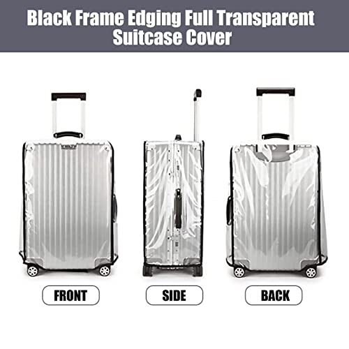 GIVIMO 3 Pieces Clear Luggage Cover 20/24/28 inch Set PVC Luggage Protector Suitcase Cover Waterproof Transparent Cover for Luggage Tsa Approved