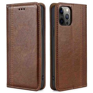 youkabei mojiery phone cover wallet folio case for transsion infinix x655c, premium pu leather slim fit cover for infinix x655c, 1 card slot, exact cutouts, brown