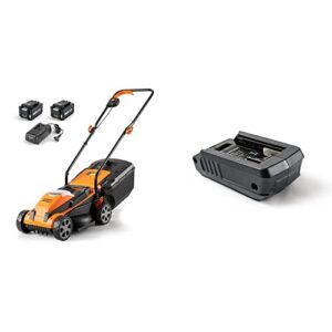 lawnmaster clm2413a cordless 13-inch lawn mower 24v max with 2x4.0ah battery and a charger