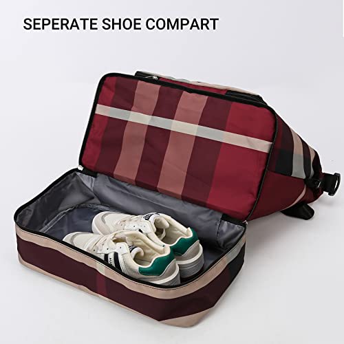 TOOSEA New Foldable Dry/Wet Separation Travel Duffle Bag for Women Carry On with Shoe Compartment Luggage Sleeve, Large Capacity Folding Travel Tote Gym Bag, Weekender Overnight Bag