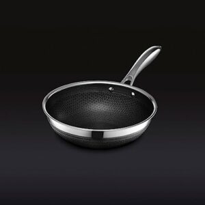 HexClad Hybrid Stainless Steel 10 Inch Wok Pan with Stay Cool Handle, Dishwasher and Oven Safe, Works with Induction, Ceramic, Non Stick, Electric, and Gas Cooktops