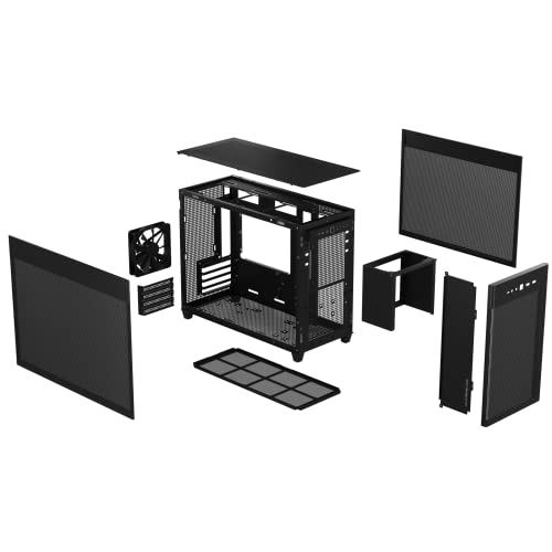 ASUS Prime AP201 33-Liter MicroATX Black case with Tool-Free Side Panels and a Quasi-Filter mesh, with Support for 360 mm Coolers, Graphics Cards up to 338 mm Long, and Standard ATX PSUs