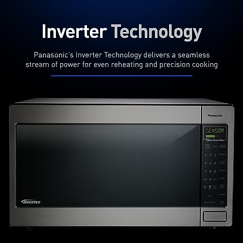 Panasonic NN-T945SF 2.2 cu.ft Inverter Countertop Microwave Oven 1250Watt Power with Genius Sensor Cooking, Stainless Steel