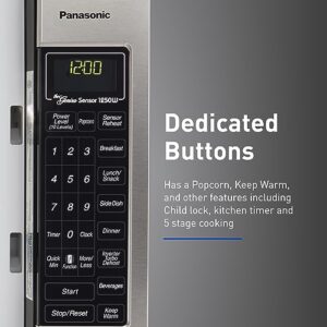 Panasonic NN-T945SF 2.2 cu.ft Inverter Countertop Microwave Oven 1250Watt Power with Genius Sensor Cooking, Stainless Steel