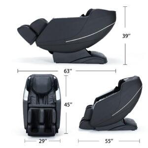 SGorri Massage Chair Full Body with Zero Gravity, SL Track Massage Chair, Airbags, Heating, and Foot Massage,Black