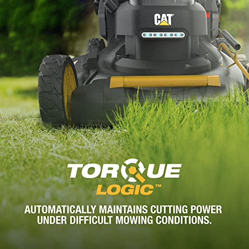 Cat DG670 60V 21” Cordless Lawn Mower 3-In-1 Cutting Modes, Brushless Battery Lawn Mower with TorqLogic, Easy-Adapt Walk-Behind Push Lawn Mower – Battery & Charger Included