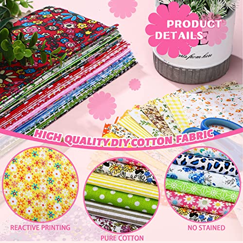 150 Pcs 10 x 10 Inches Cotton Fabric Bundle Precut Fat Squares Fabric Scraps Cotton Quilting Fat Flower Animals Cartoon Fabric Patchwork for DIY Craft Sewing Clothing