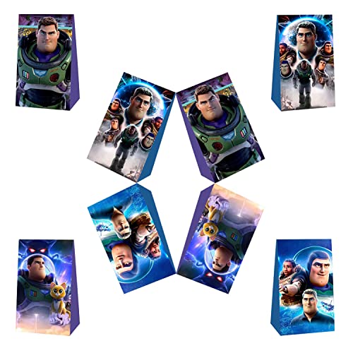 HongShengFu 12 Pcs Toy Story Party Supplies Paper Gift Bags Party Favors Buzz Lightyear Theme Birthday Party Decorations Candy Bags for Adults Boys Girls.