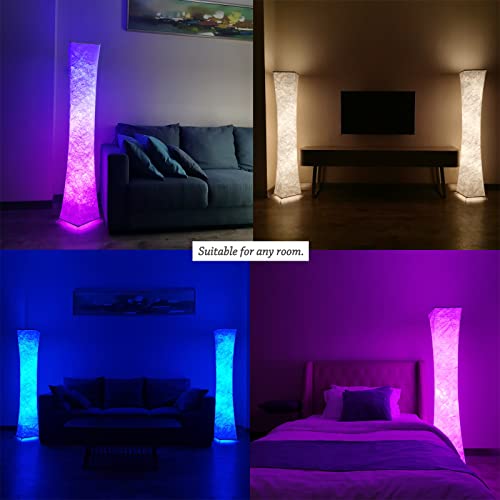 Pehtini Floor Lamps for Living Room 61" LED Floor Lamp,Corner Floor Lamp,RGB Color Changing Floor Lamp,Smart Dimmable Floor Lamp with Remote & APP Control & Music Sync,Modern Floor Lamp for Bedroom