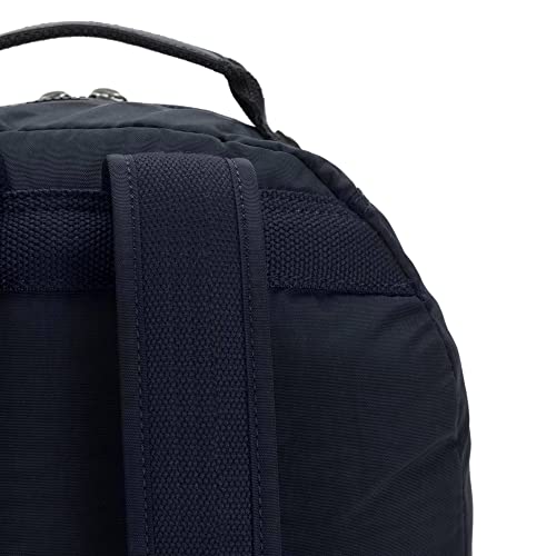 Kipling Women's Seoul 15" Laptop Backpack, Durable, Roomy with Padded Shoulder Straps, Bag, True Blue Tonal 2, 12.75" L x 17.25" H x 9" D