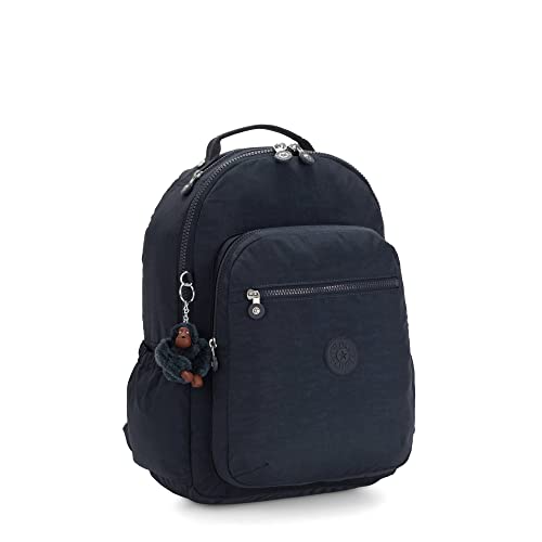 Kipling Women's Seoul 15" Laptop Backpack, Durable, Roomy with Padded Shoulder Straps, Bag, True Blue Tonal 2, 12.75" L x 17.25" H x 9" D