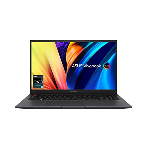 ASUS VivoBook S 15 OLED Slim Laptop, 15.6” FHD OLED Display, Intel Evo Platform, Intel Core i7-12700H CPU, 16GB RAM, 1TB SSD, Windows 11 Home, Indie Black, K3502ZA-ES76